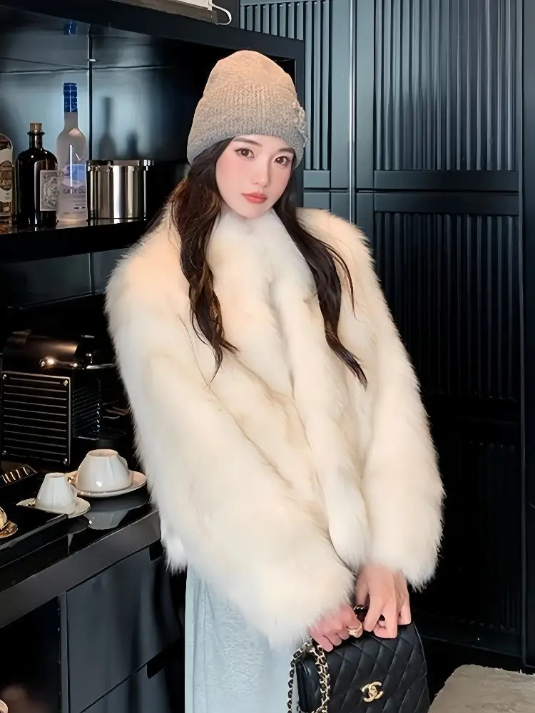 

Пальто из искусственного меха с воротником, женское весеннее пальто с крыльями летучей мыши, современное индивидуальное эстетичное пальто с несколькими застежками, стильное, нежное, для мам, удобное, тонкое