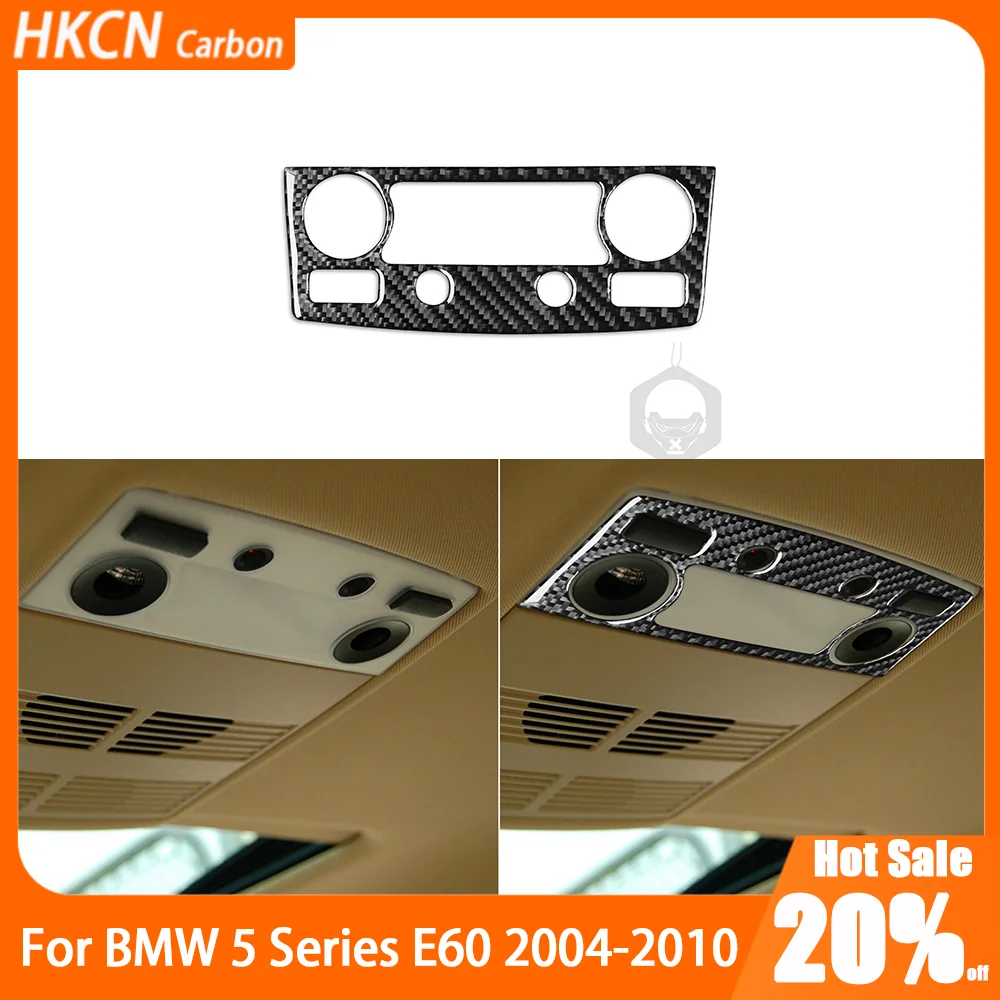 

Carbon Fiber Rear Roof Reading Light Panel Decal Car Accessories Cover Trim Sticker Modification For Bmw 5 Series E60 2004—2010