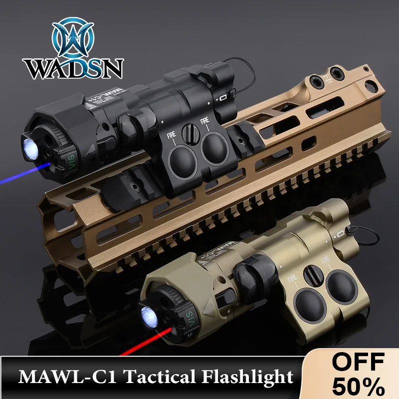 

WADSN Tactical White LED Flashlight Airsoft Nylon Indicator Constant on Hunting Flashlight No Laser SUITABLE FOR 20MM GUIDE RAIL