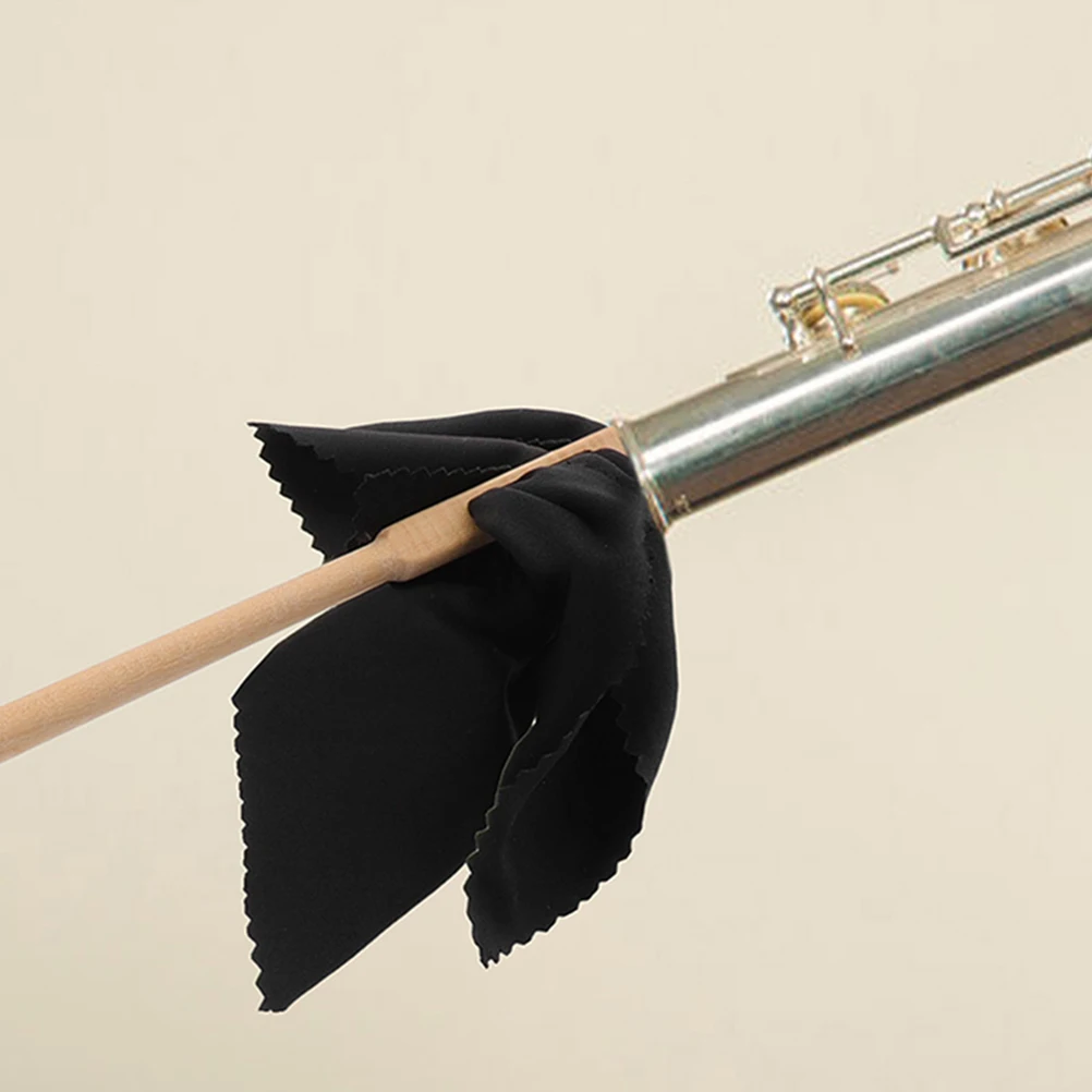 

Flute Cleaning Rod Maintenance Kit Musical Instrument and Cloth Cleaner Wood for Care Polishing