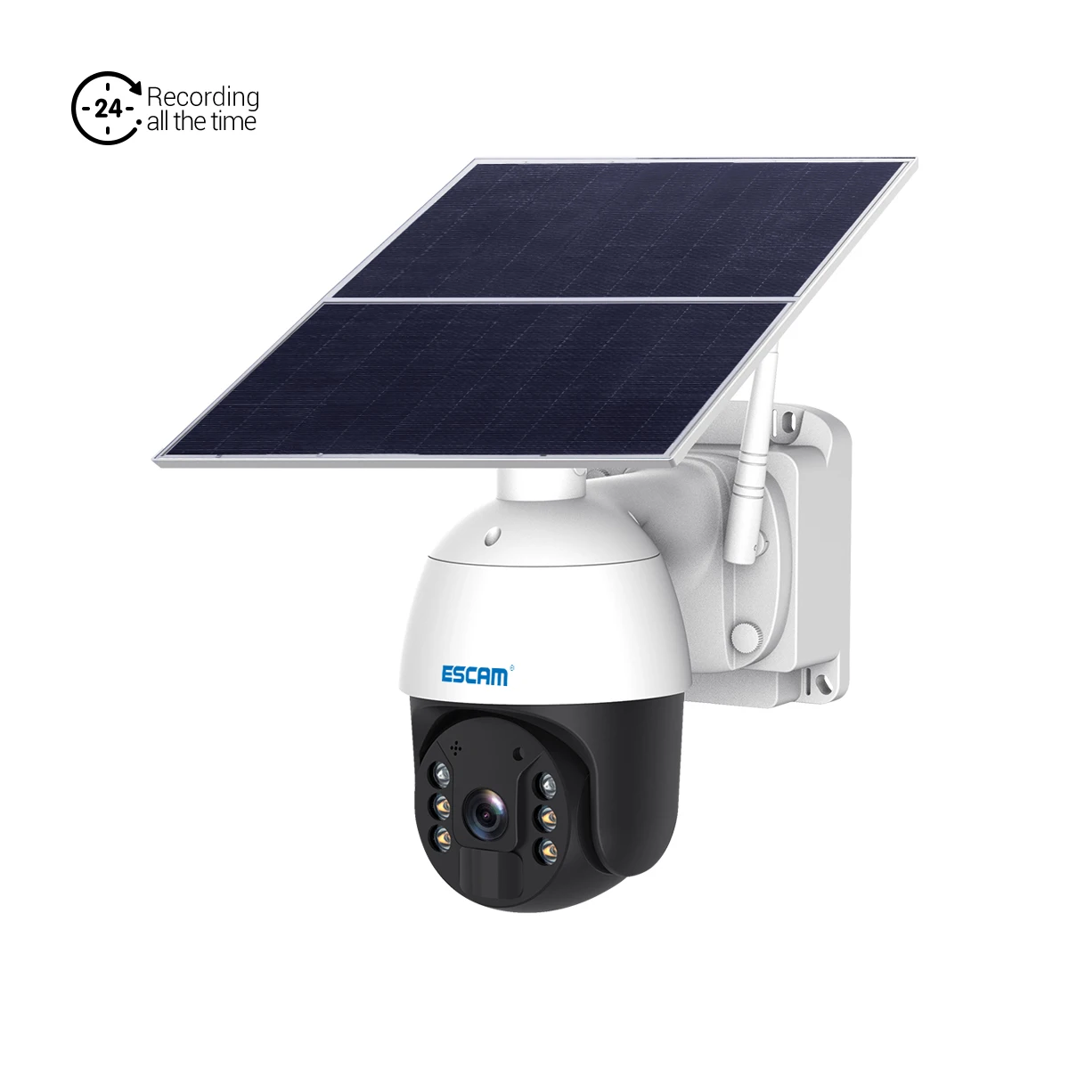 ESCAM QF624 Ubox Solar Power 3MP 1296P Wireless PTZ  IP Dome Camera AI Humanoid Detection Home Security CCTV Baby Monitor