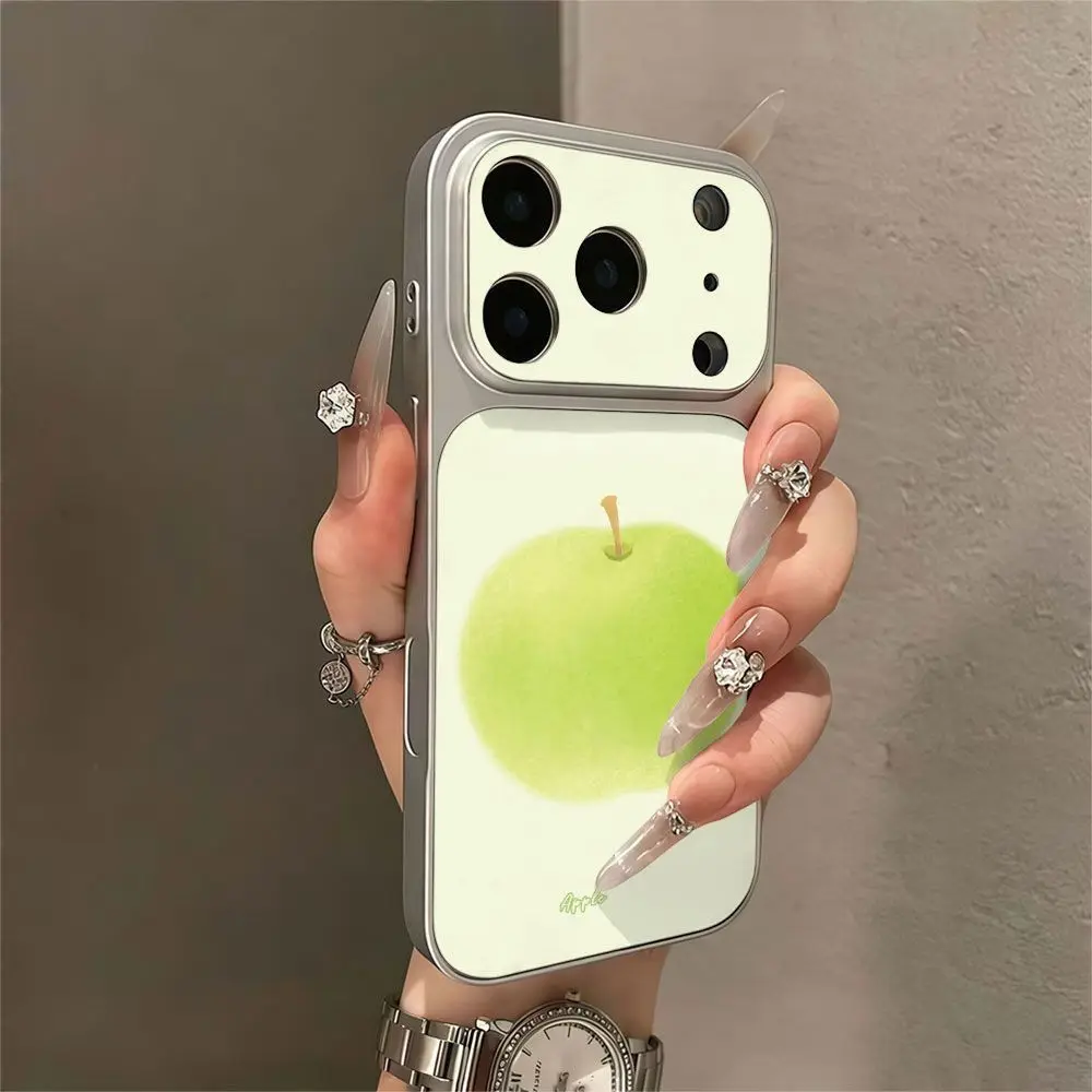 A green fruit leather phone case for Samsung Galaxy A72 A52 A32 A22 A10 A10S A20S A11 A12 A21S A31 A51 A71 A50 A30 cover