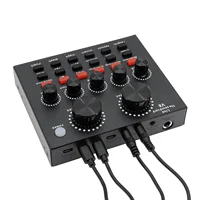 Tarjeta de sonido de Audio V8, enchufe USB, equipo de DJ, tarjetas de sonido, mezclador de Audio para teléfono, ordenador, PC, Webcast, grabación de Karaoke externa en vivo