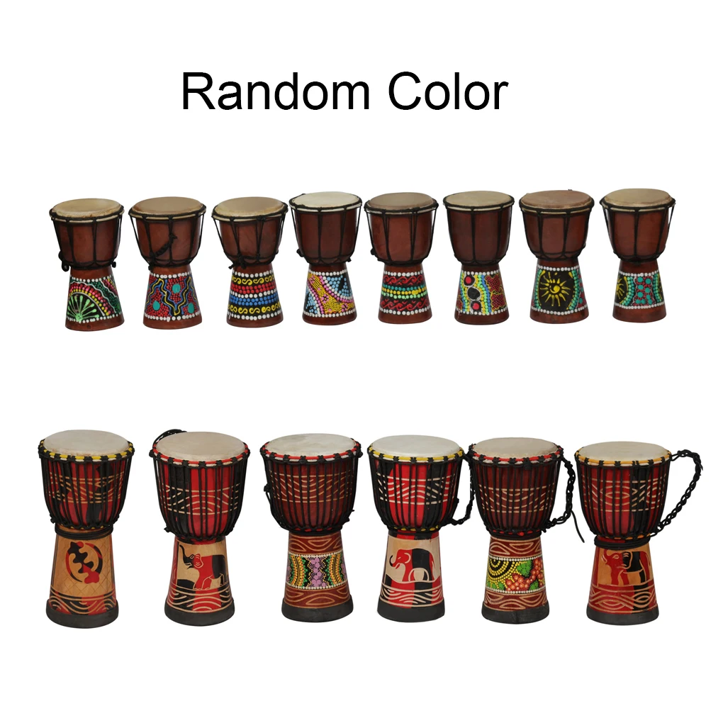 African Drum Professional 4 Inches Musical Instrument Adults Bango Atmosphere Props DIY Crafts Practicing Hand Drums