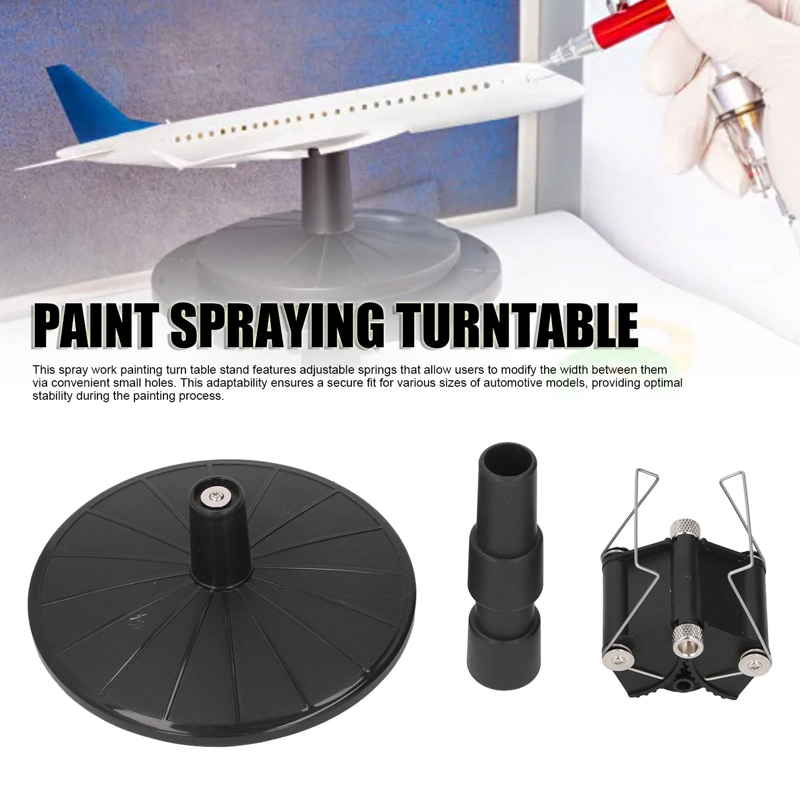 New Spray Painting Work Stand Spray Work Painting Stand Multifunctional ABS Adjustable Spring Width Easy Using for Tank Models