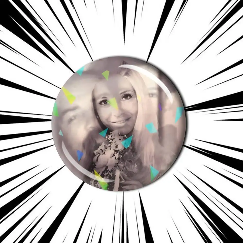 D-Drizzy Rapper D-Drake ICEMAN  Customizable Round Brooch Pins, Personalized Badges With Broken Glass Design Fashion Accessory