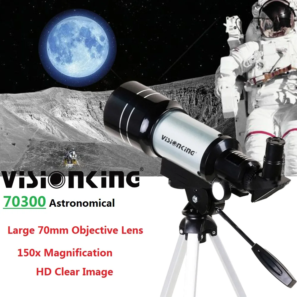 

Visionking Professional 150X 70300 Zoom HD Astronomical Long Range Binoculars Moon Space Observation Portable Telescope Gift