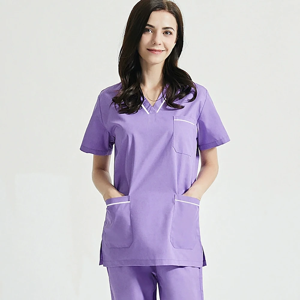 Sanitary Surgeon Workwear Spa Uniforms Set Dental Anesthesia Room Doctor Scrub Suit S-2XL Cotton Operating Gown Set