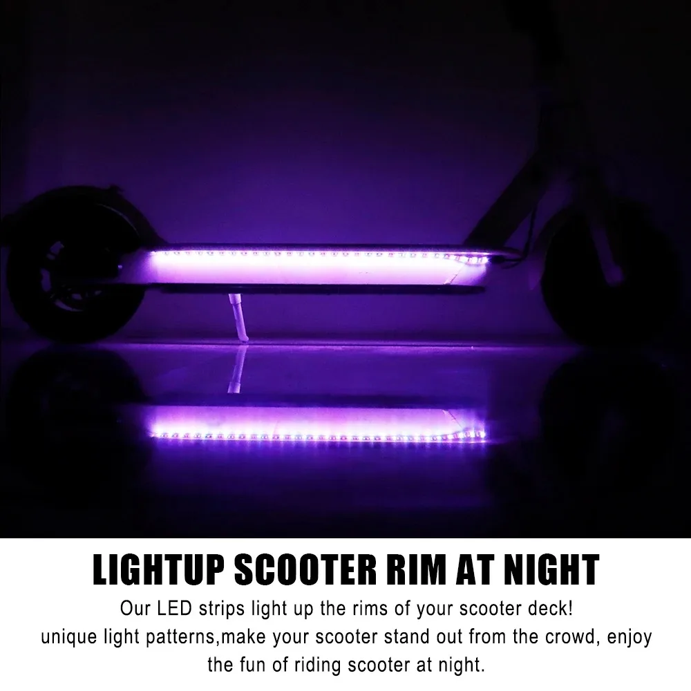 LED Strip Light Flashlight Bar Lamp For Xiaomi M365 pro for ninebot max G30 Electric Scooter Night Light Long Light Flash Model