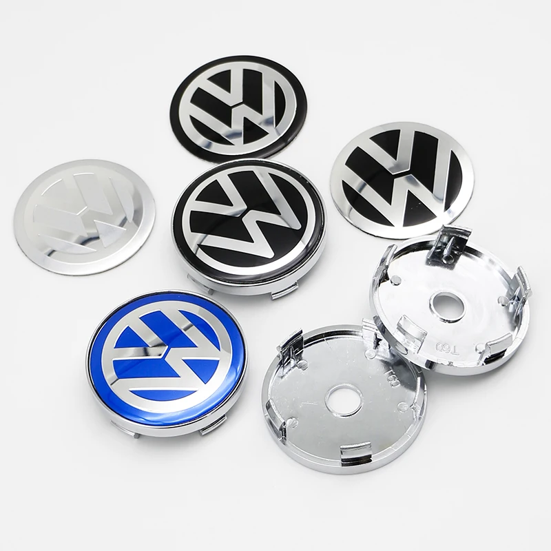 

4pcs 56mm Car Wheel Badge Center Sticker 60mm Wheel Hubcap Cover Accessorie For VW Golf Passat Polo CADDY R Rline GTI Beetle