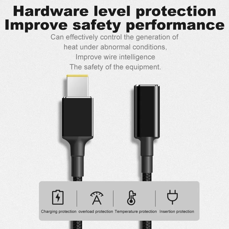 Imagem -02 - Usb Tipo-c para dc Masculino Plug Converter Carregador de Energia Portátil Conector do Cabo de Alimentação para hp Acer Samsung Lenovo 5a 15cm pd 100w 15cm