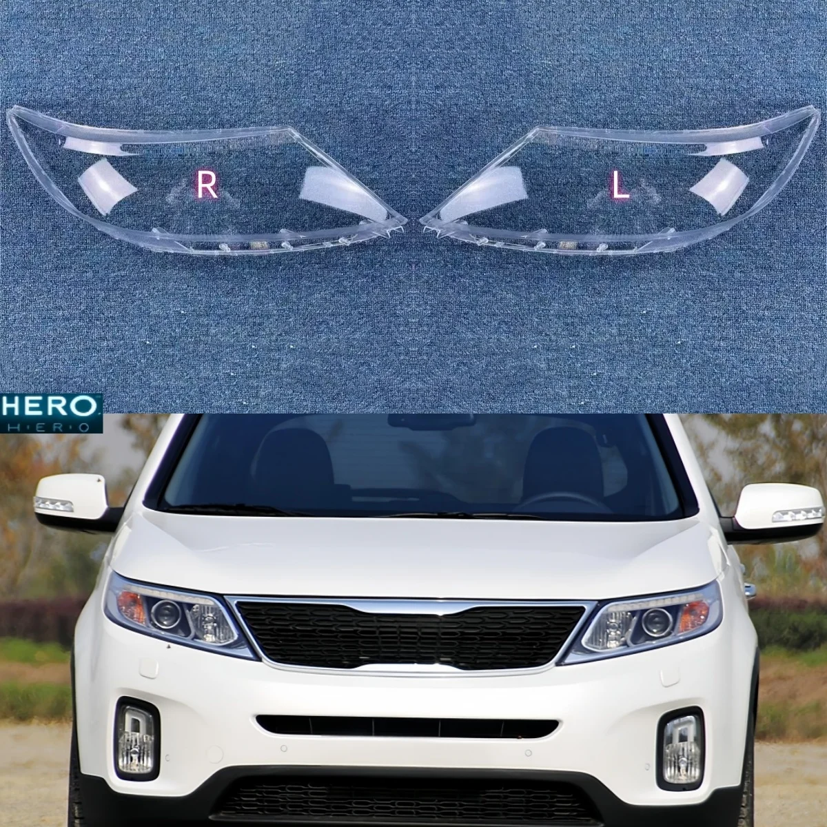 

For kia Sorento 2013 2014 2015 Car Lights Shell Lampshade Cover
