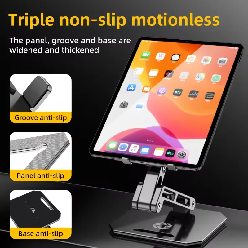 PIVA Aluminum alloy flat bracket iPad Pro desktop support bracket hollow radiator metal foldable