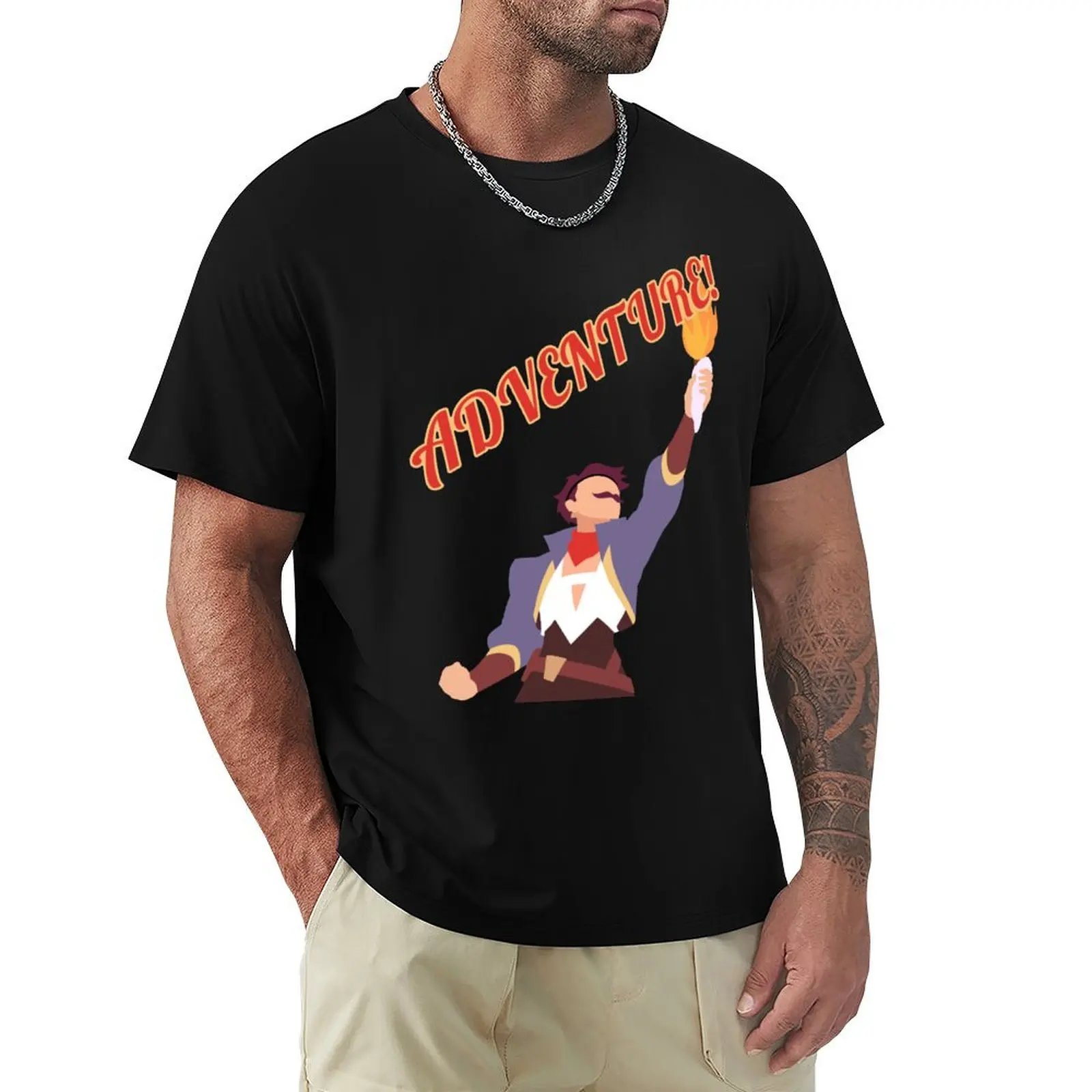

Sea Hawk Says Adventure T-Shirt Classic Crew Neck Cotton T-Shirt