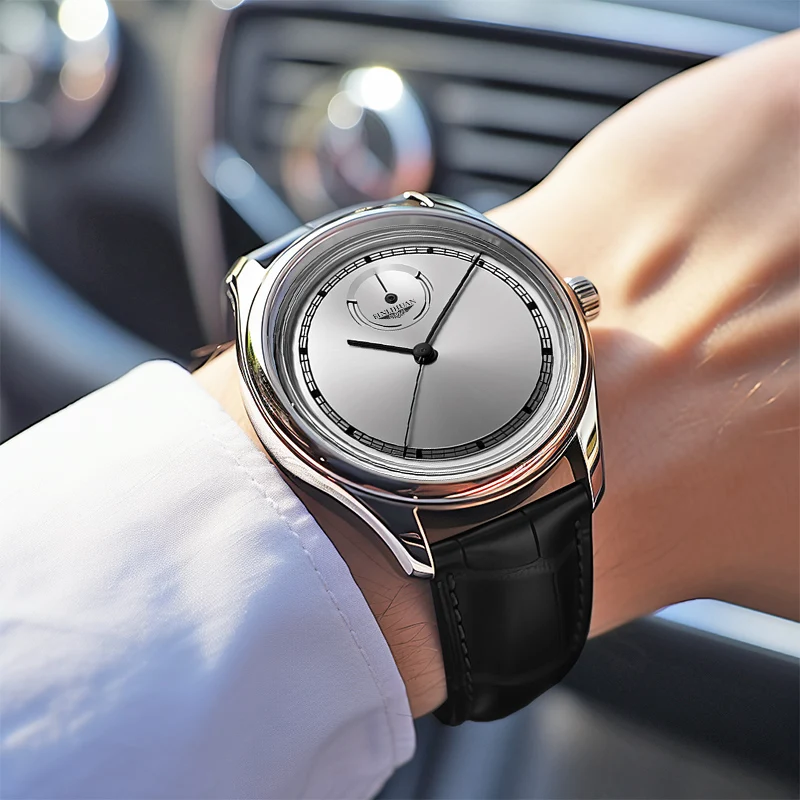 Luxury Men's Watch New Fashion Casual Watch Men's Leather Wristwatch Stainless Steel Waterproof Clock Gift Reloj Hombre