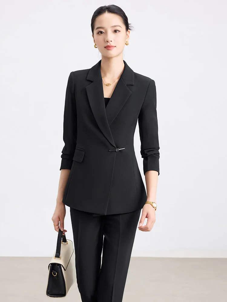 

New Chinese Sle Profional Suit Set for Women High End Spring Autumn Faionable Interview Wardrobe ential Outerwear