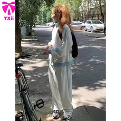 Women's autumn and winter sportswear loose and fashionable pants set student casual running two-piece set fashionable