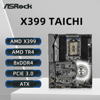 ASRock X399 Taichi Motherboard Support TR 2990WX 2970WX 2950X 2920X 1950X 1920 1900X CPUs Quad Channel DDR4 3600+ MHz NVME M.2