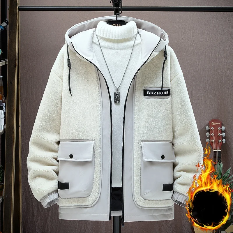 

New Autumn and Winter Men's Fleece Jacket, Fashionable and Versatile, Warm Outerwear, Casual and Stylish Men's Clothing