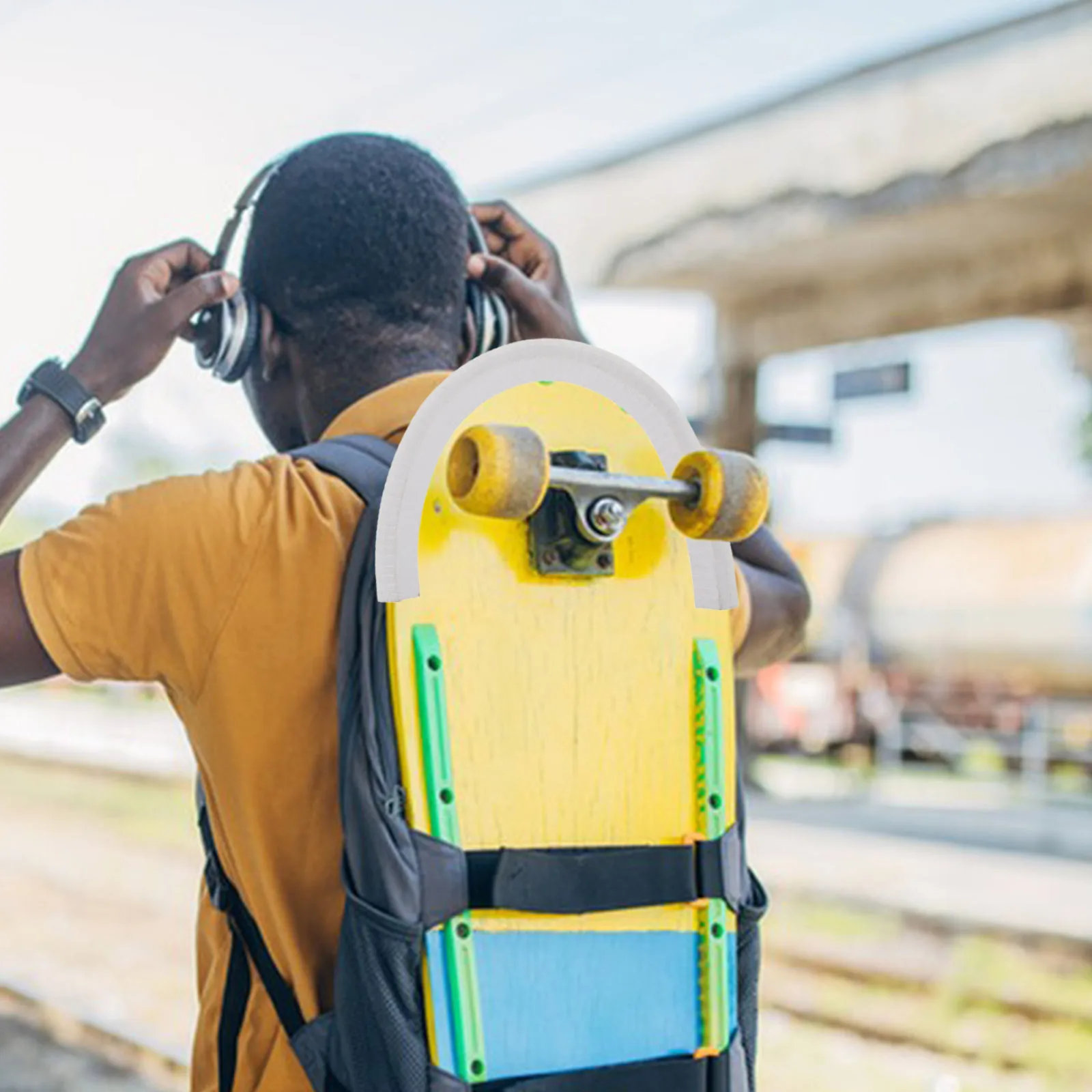 1 زوج لوح التزلج سطح السفينة حافة الوفير الحرس 35 سنتيمتر ذاتية اللصق حافة حماية قطاع سكيت Longboard تحطم منصات