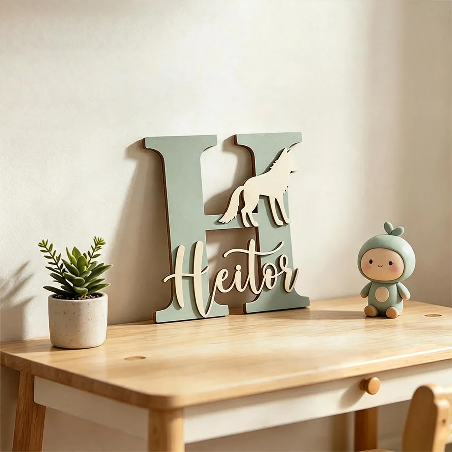 1pc customized wooden name tag decoration, customized name/letter, children's room wall decoration, customized exclusive gift