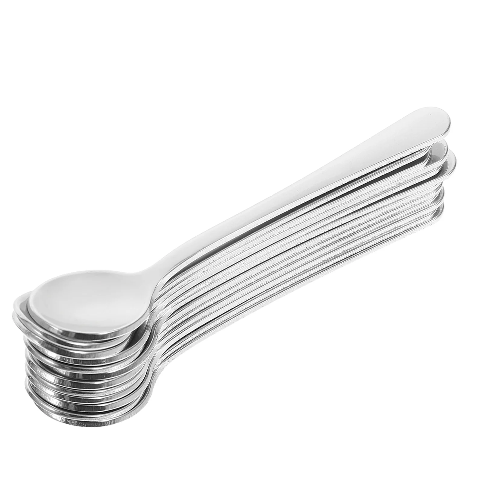 

Cute 12Pcs Mini Stainless Steel Coffee Spoons for Espresso Tea Small Silverware Cake Tasting Scoops
