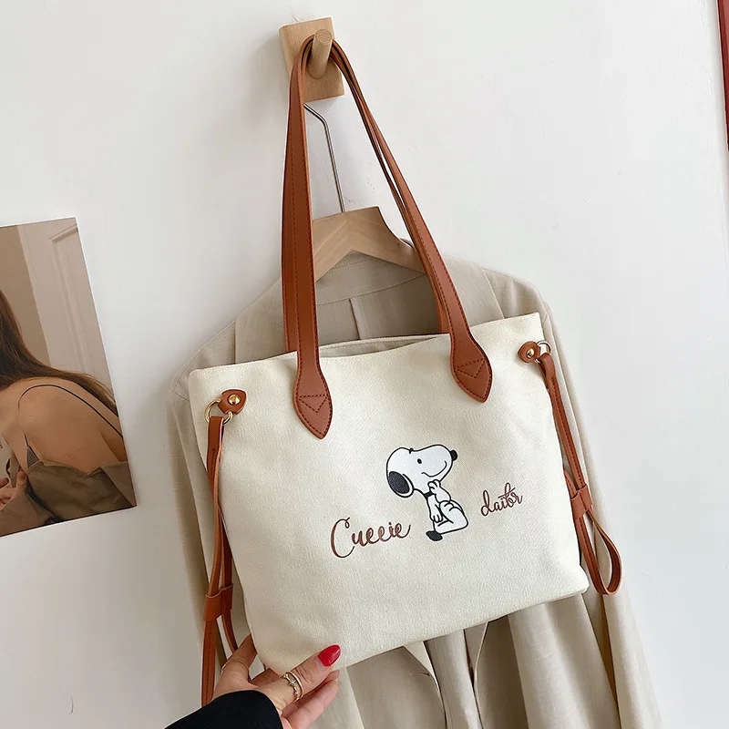 

Kawaii Anime Cartoon series Snoopy New trend cartoon canvas shoulder bag fashion shoulder handbag girl heart gift