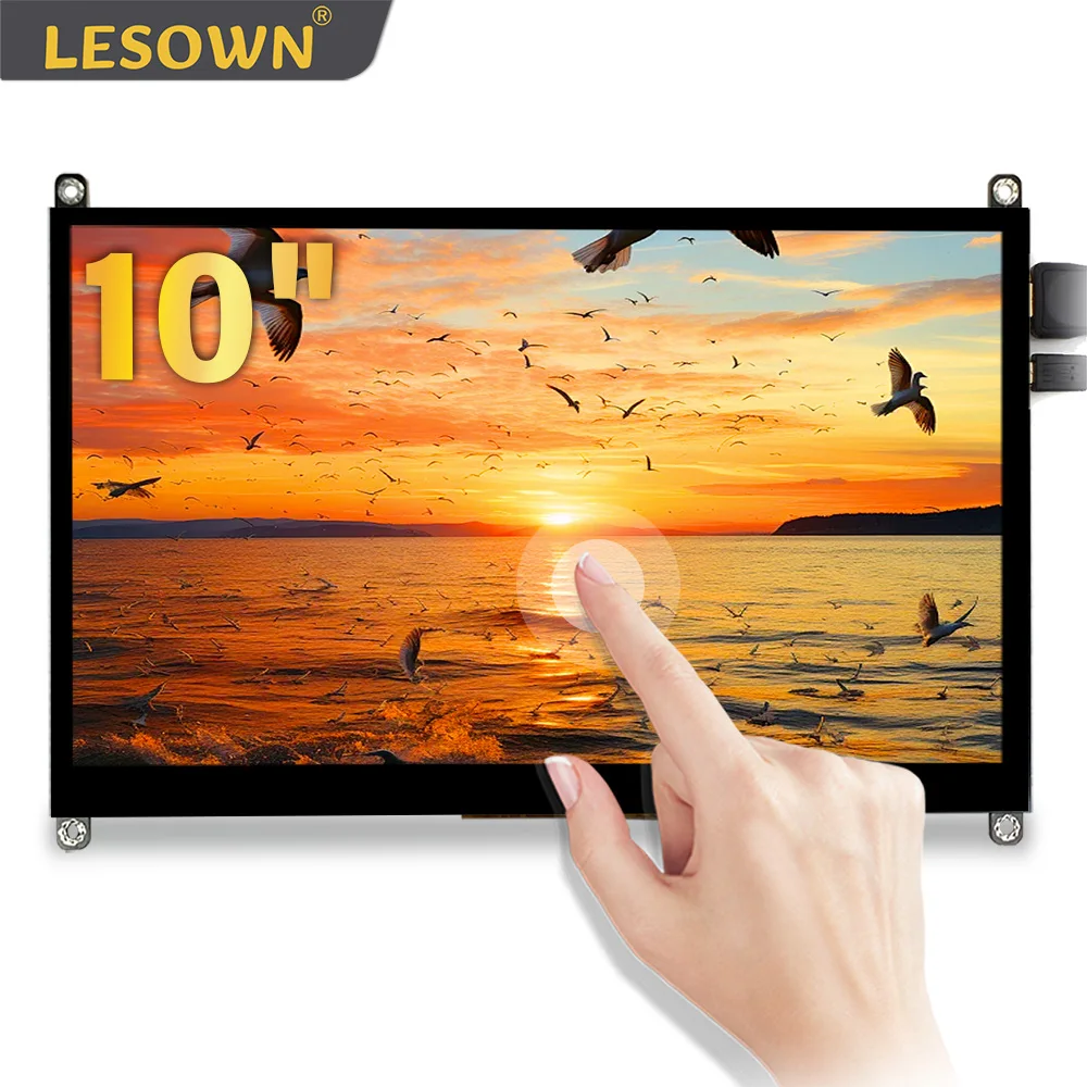 LESOWN 10.1 Inch Auxiliary Screen HDMI Module 1024x600 Portable Touch Screen Secondary Monitor for Travel Gaming Setup Laptop