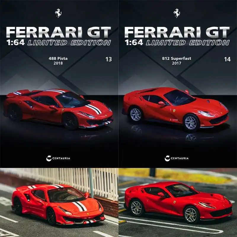 

Предпродажа TW 1:64 FERRARI 488 Pista 812 Superfast Magazine Limited In BOOKs Коллекция литых моделей автомобилей Игрушки Tarmac Works