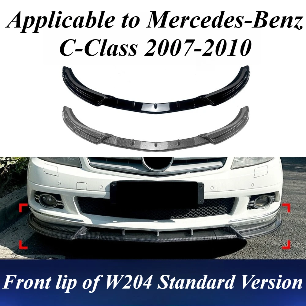 

For Mercedes C-Class W204 Facelift Front Lip Splitter Bumper Spoiler ABS Plastic Lower Lip Kit Car Styling Exterior Accessories