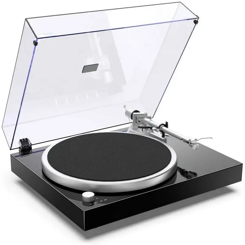 Portable Vinyl Record Player BT with 2-Speed Turntable Built-In 45 RPM Suitcase Design with 2 Speakers for Audio Use