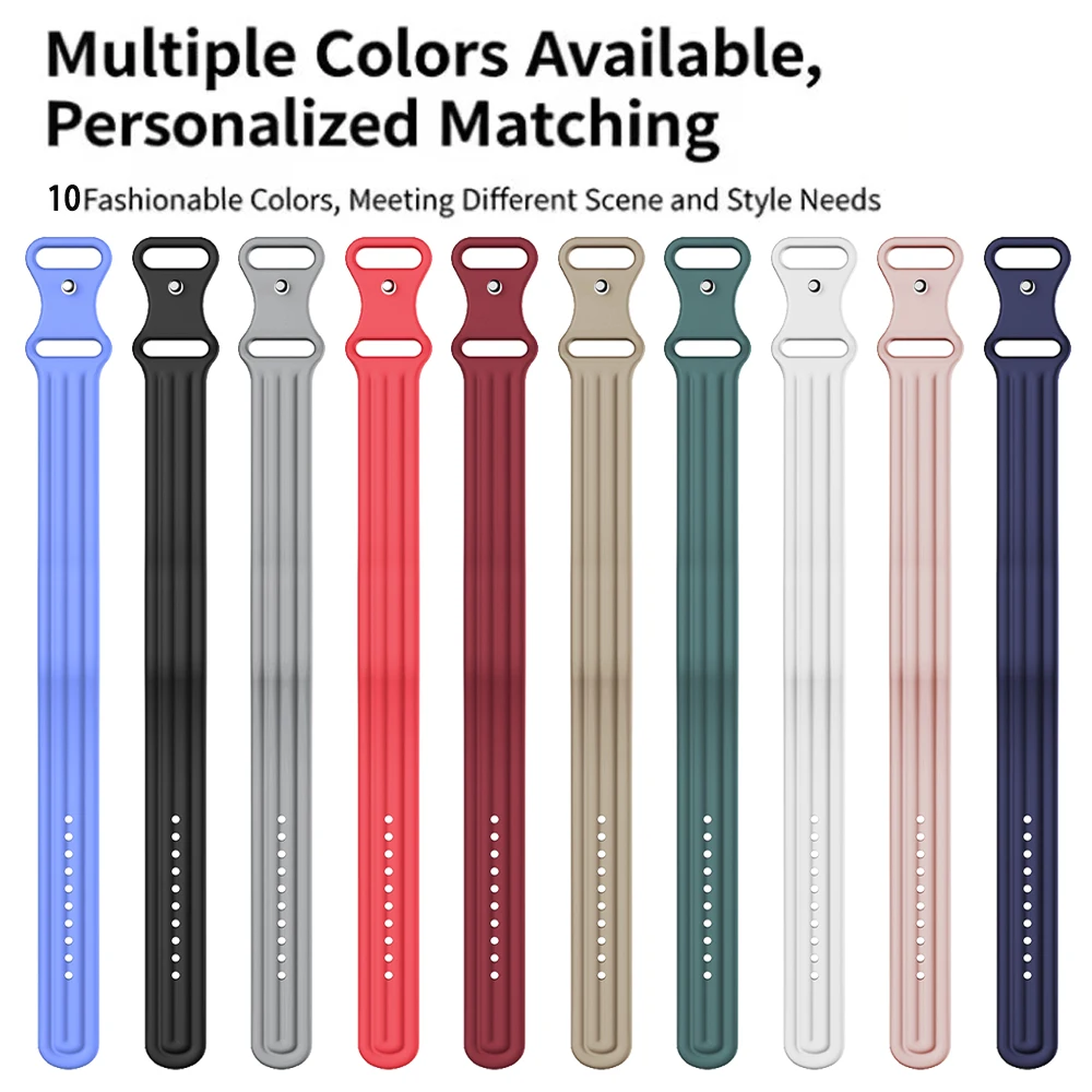 Single-Color Wristband Lightweight Waterproof Watchband Bracelet Sport Silicone Loop Strap For Google Fitbit Air Fitness Tracker