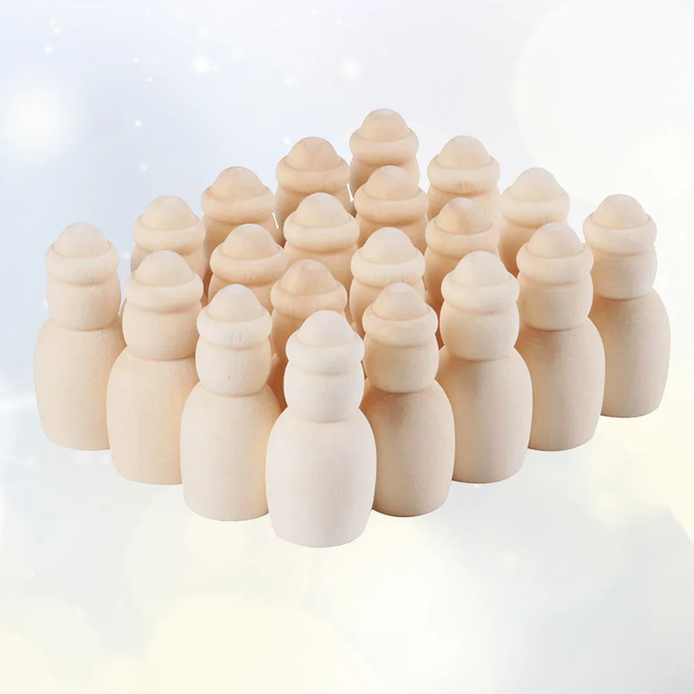 20Pcs Colorful Mini Wooden Ornaments DIY Doodle Crafts for Kids Handmade Art Projects Home Decor Wall Window Table Decoration