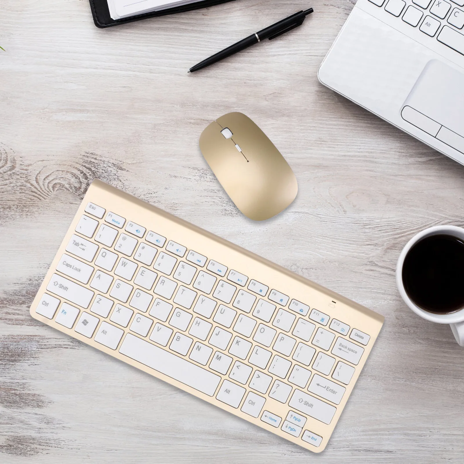 

2.4g Wireless Keyboard Mouse Kit Ultra-Thin Mini Keyboard Creative Design for Home Office Computer Tablet Wireless