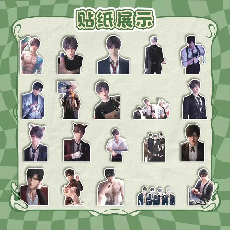 40 ورقة الحب والمساحة العميقة ملصق مضاد للمياه Rafayel Sylus Zayne Xavier DIY ملصقات ورق فني للهاتف المحمول #3