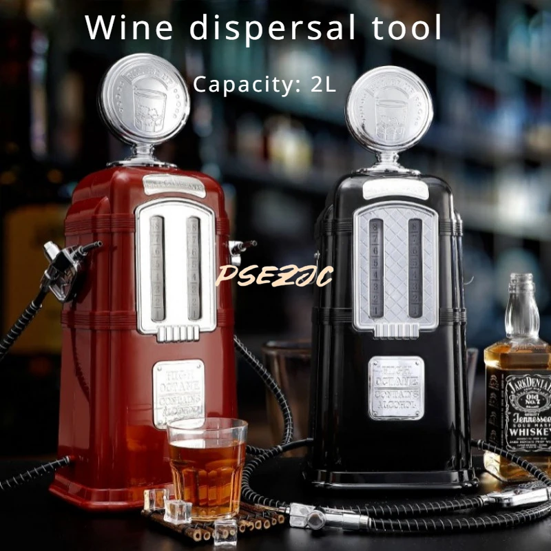 Household Retro Creative Large Capacity Impact Resistant and Pressure Resistant Plastic 2L Bar Double Gun Wine Disperser Tool