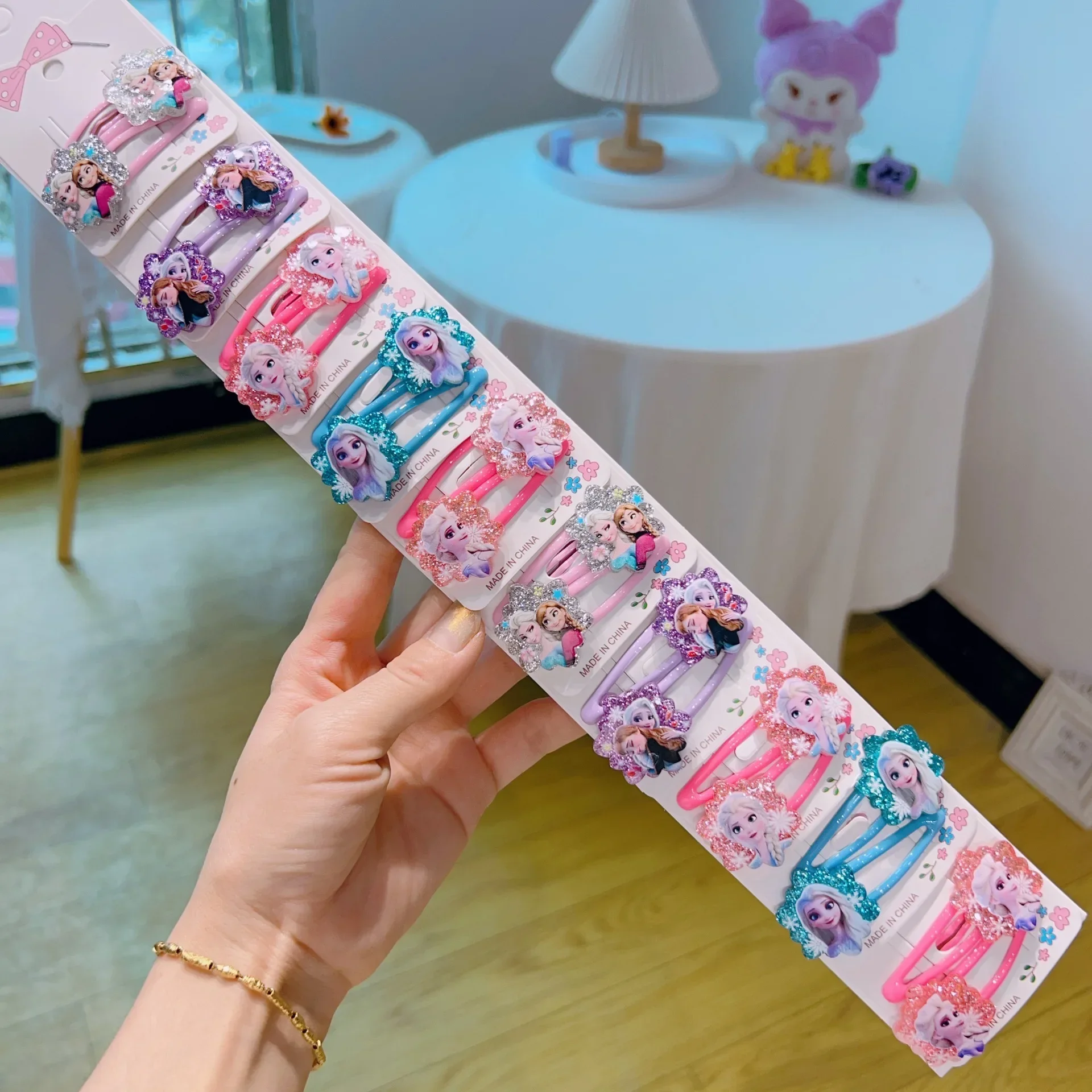 ディズニー冷凍エルサミッキーマウスヘアクリップ子供のヘアロープヘアアクセサリーヘアピンゴムバンド新しいかわいい女の子のヘアリング