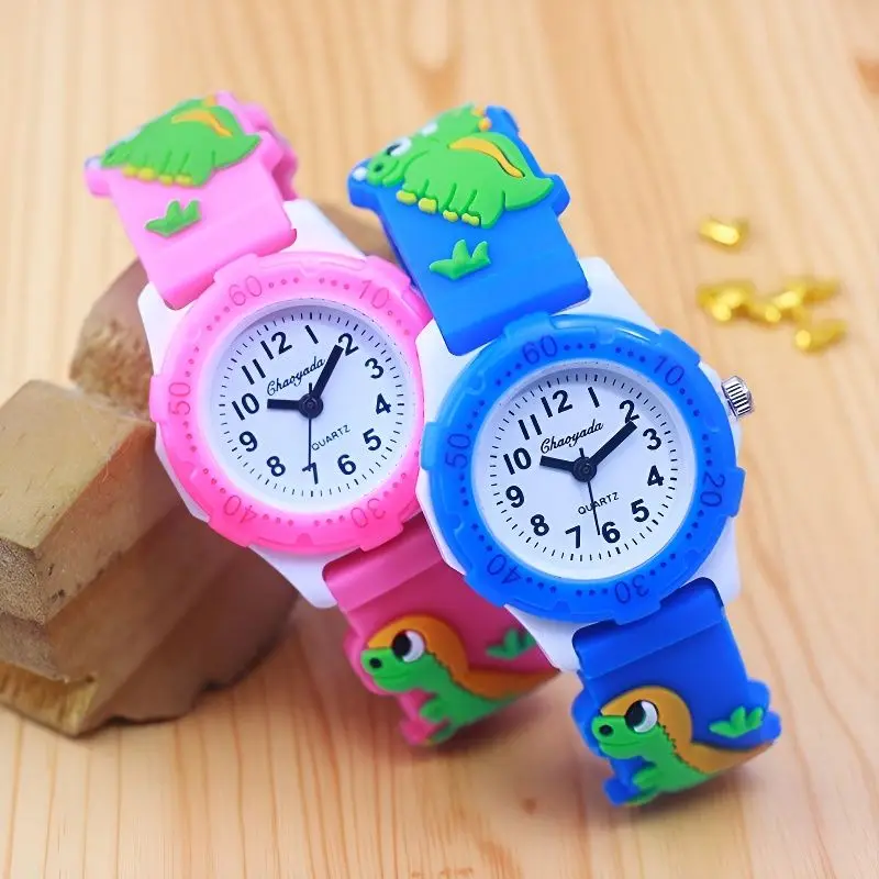 

Kindergarten baby students boys girls children kids cartoon cute dinosaur anti-fall waterproof festival birthday gift watches