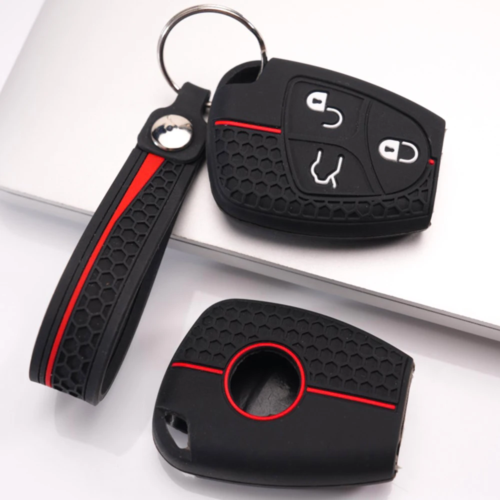 Soft Key Holder With With Chain For Mercedes-Benz C B E A S ML GL SLK G V Class W203 W211 W204 W168 W169 W220 W164 W639 CLS CLK