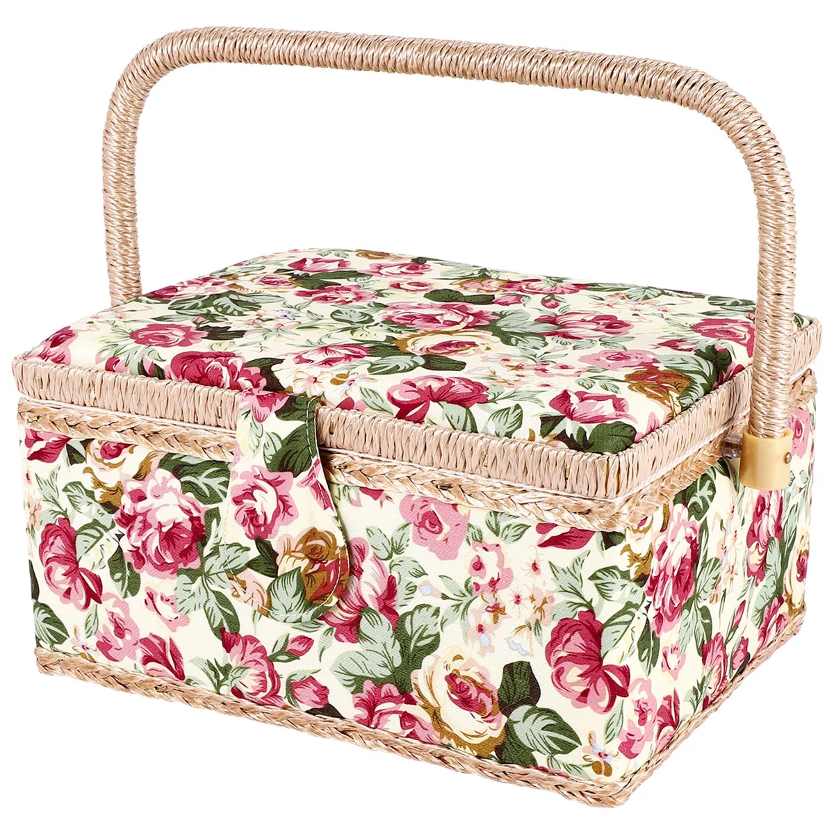 Extra Large Sewing Basket,Vintage Sewing Basket,for Needles, Thread, Tape Measure, and Other Sewing Supplies Storage