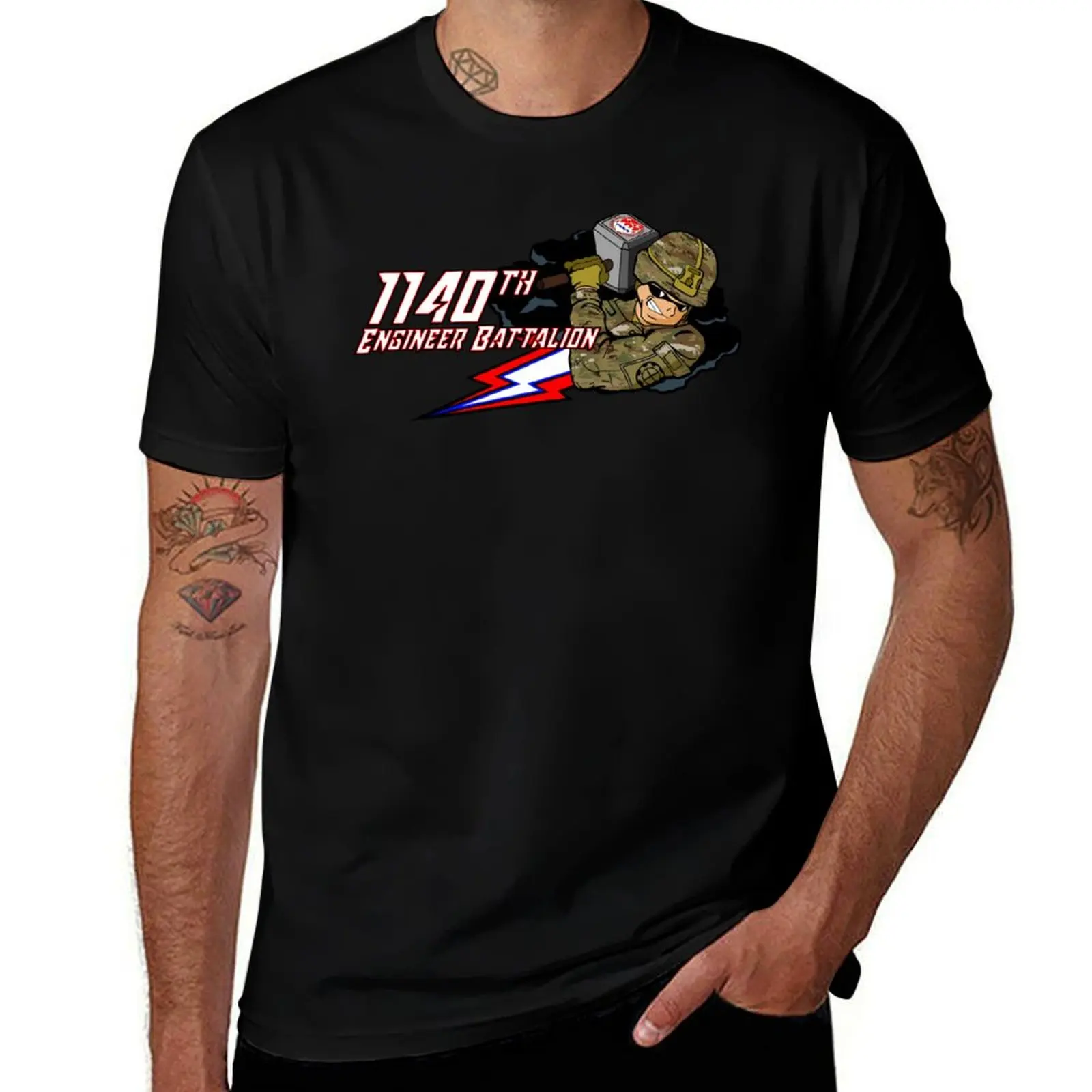 1140th EN BN Storm Soldier T-Shirt Stylish Print Short Sleeve Tee T-Shirt