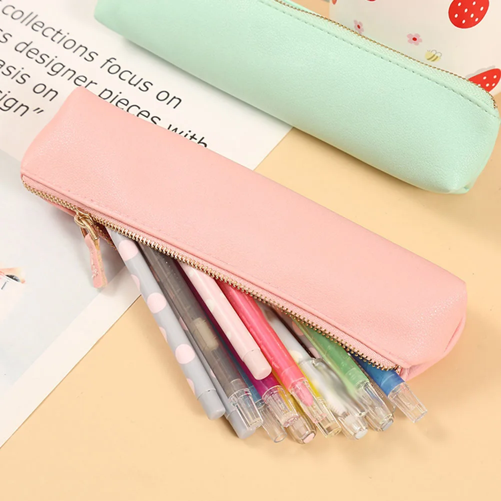 

4 Pcs Mini Pencil Case Large Capacity Lightweight Reusable Stationery Bag Zipper Pouch Storage Travel Art Student