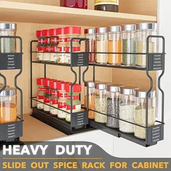 Multifunctional Kitchen Condiment Bottle Jar Storage Rack Multi-layer Spice Spice Box Push-pull Shelf Kitchen Accessories