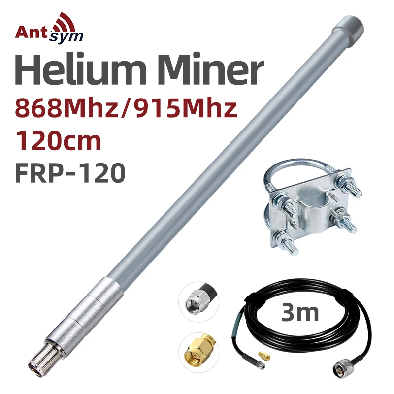 

Helium Antenna Fiberglass 868MHz 915MHz LoRaWAN 12 dbi Outdoor Waterproof FRP for HNT Hotspots Miner Bobcat RAK Linxdot Nebra