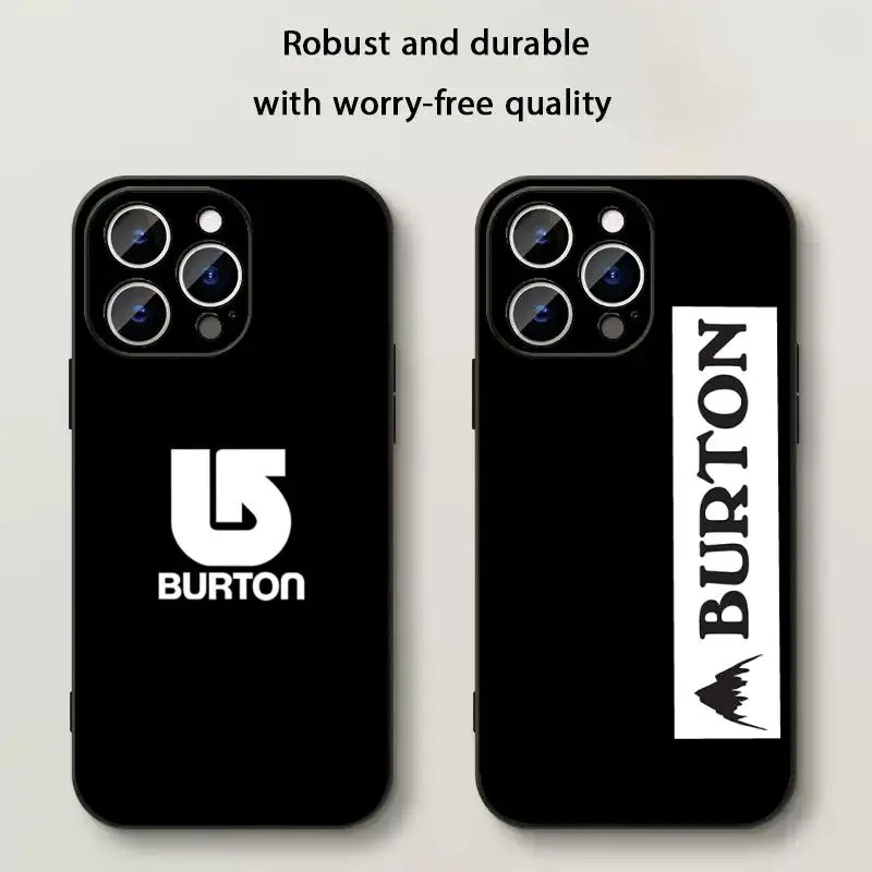 Funda Protectora para Teléfono con Diseño de Moda de la Marca Skipping Burton para iPhone 17 16 e 15 14 13 12 Plus Mini Pro Max, Negra, Suave y Resistente a Impactos