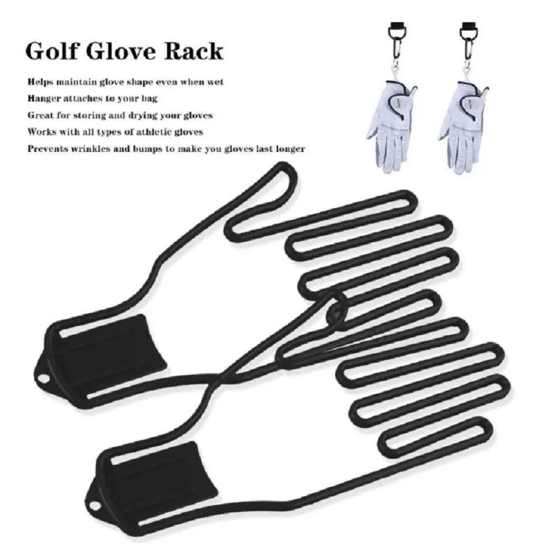 HOW TRUE 1 Pair Golf Gloves Stretcher Durable Plastic Glove Hanger Dryer Holder for All Sports Gloves