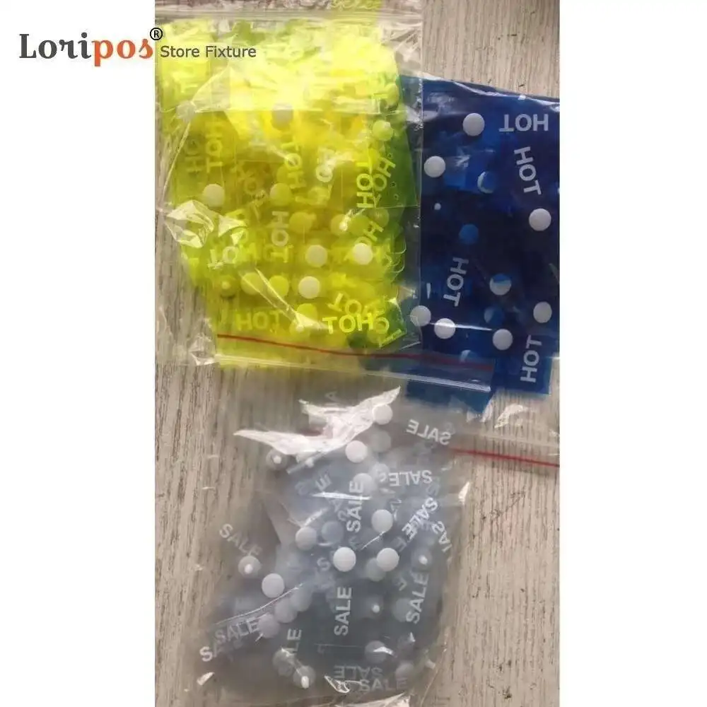 100 PZ Taglia Gancio Indicatore Classificazione Etichetta Divisore Fibbia VENDITA Speciale Mark Clip Identificazione Abbigliamento Calzature Logomark