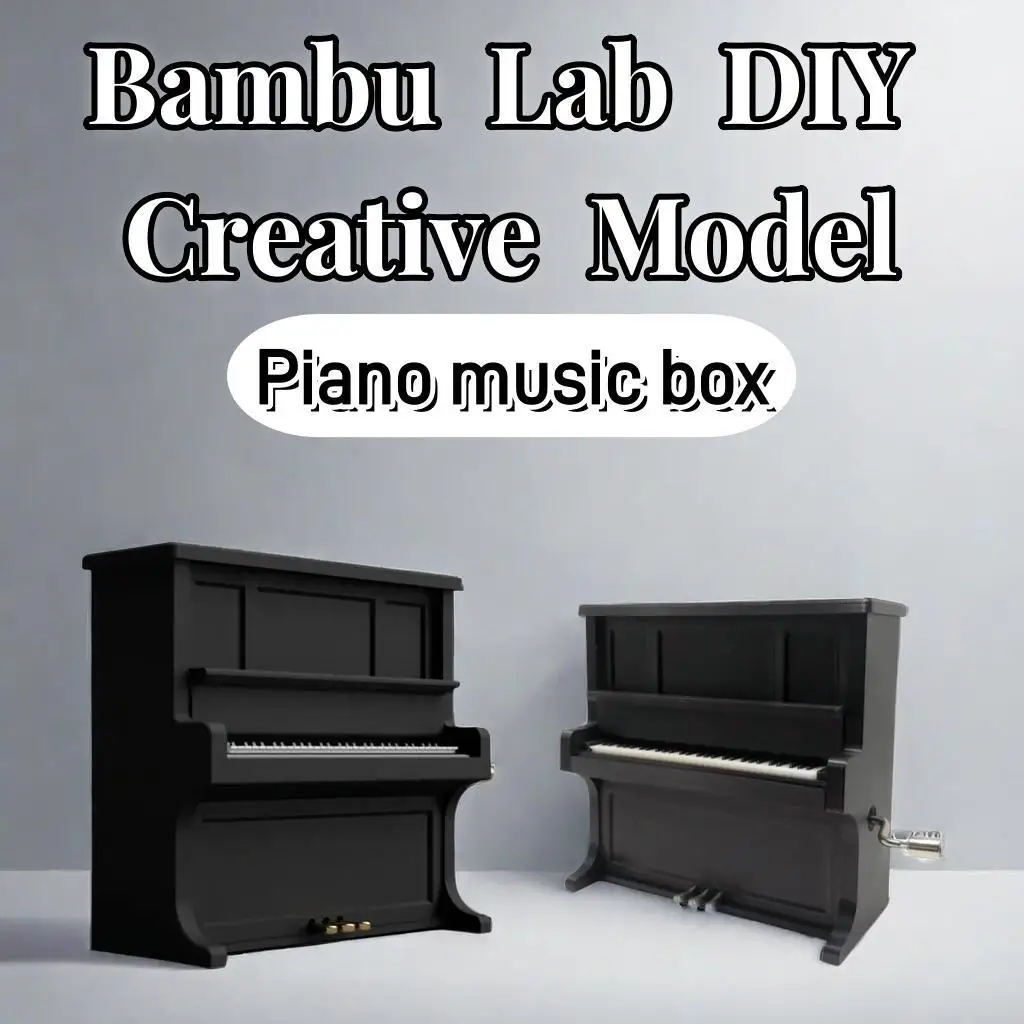 Bambu Lab 3D Printer DIY Creative Model Clockwork Hand Crank Piano Music Box model Standard Parts DIY 3D Printing Parts