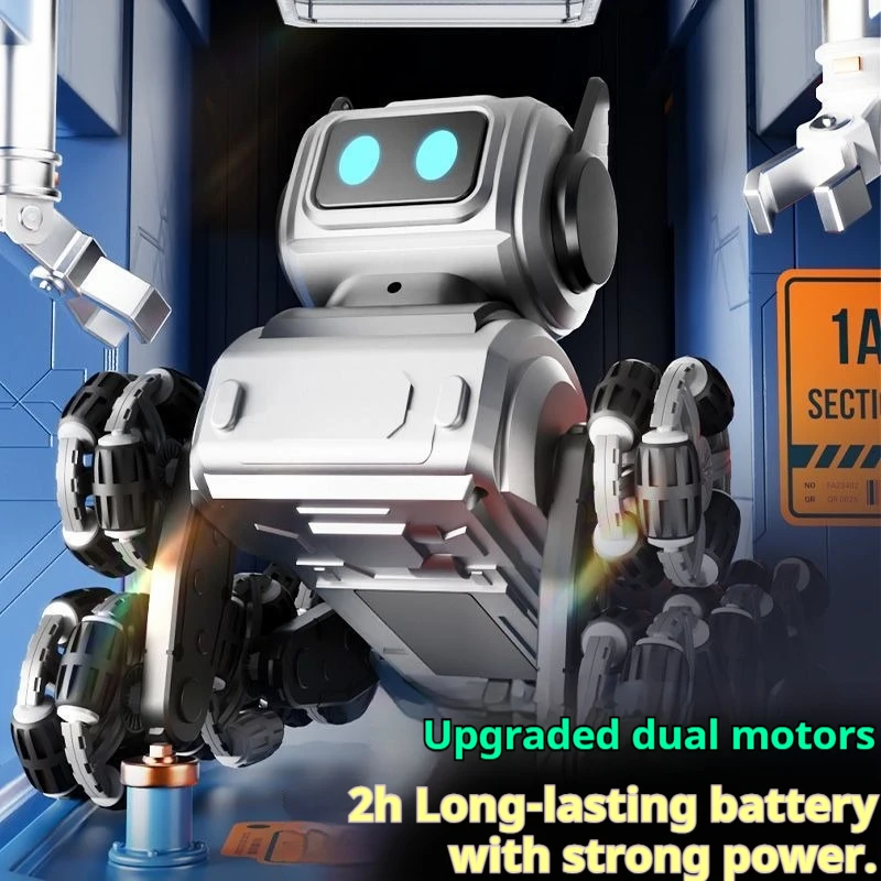 2025 جديد ثمانية عجلات حيلة الميكانيكية الكلب التحكم عن بعد سيارة سوينغ الذراع تسلق الإلكترونية الحيوانات الأليفة روبوت سيارة التحكم عن بعد