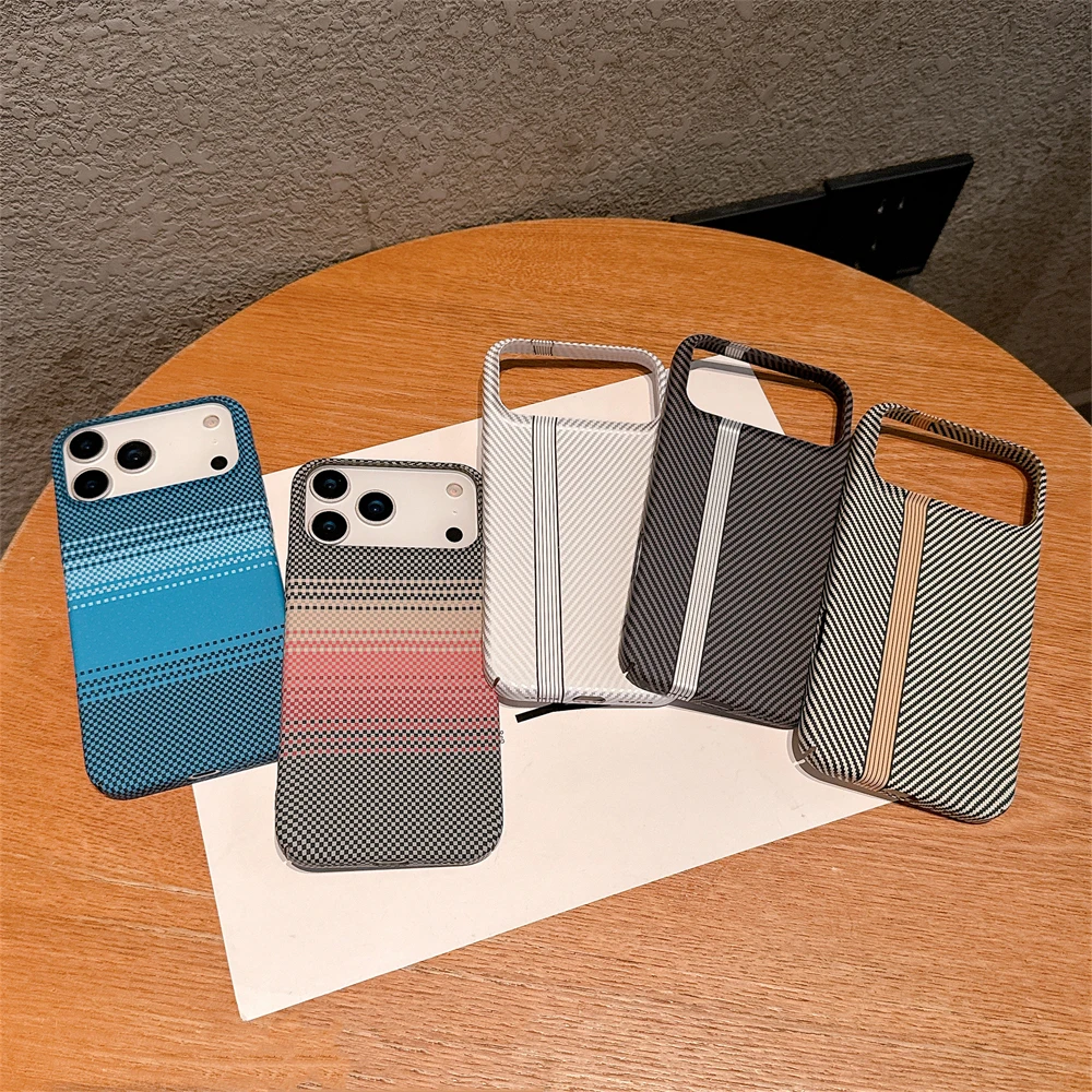 Kevlar Carbon Fibre PC Hard Case for iPhone 17 Air 16 Pro Max 15 14 Plus 13 12 11 Shockproof Camera Bumper Ultra Thin Cover - view 3